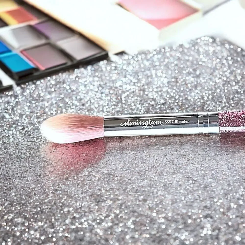 SLMissGlam SS57 Blender Blending Pink Glitter Eyeshadow Makeup Brush New No Box